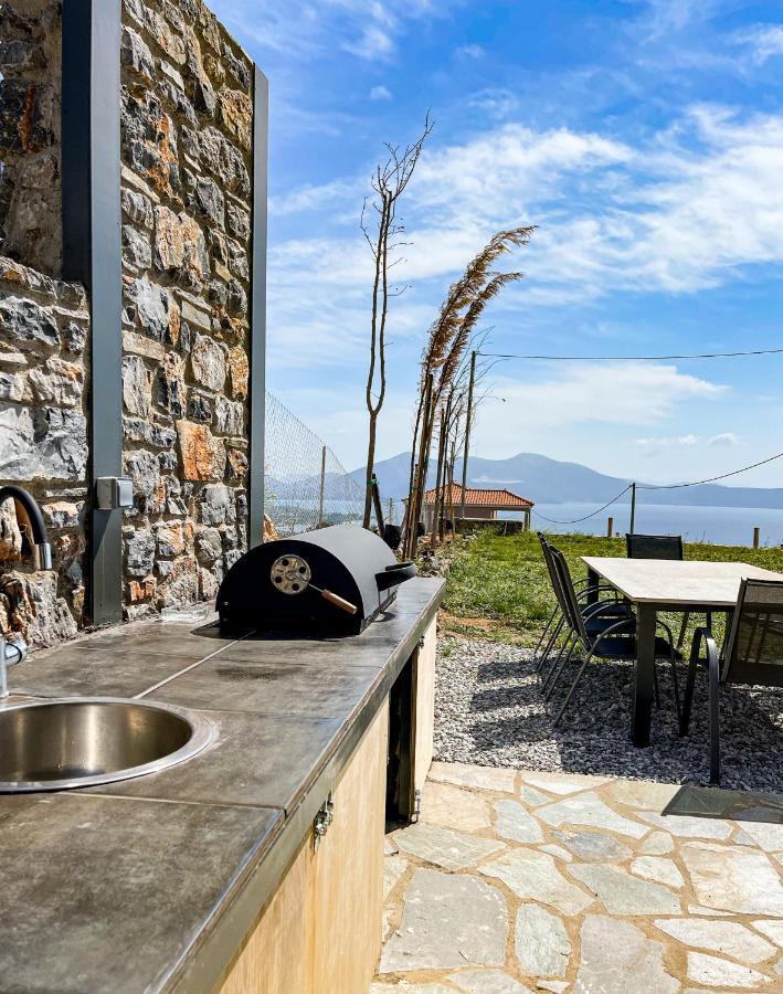 Modern Stone Villas With Swimming Pool Аливерион Экстерьер фото