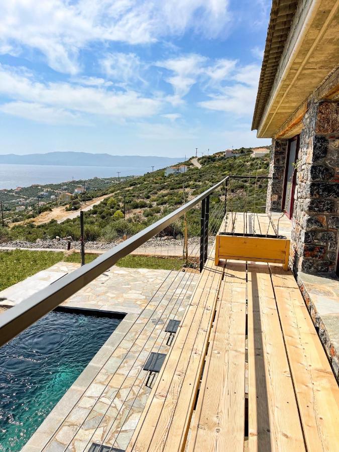 Modern Stone Villas With Swimming Pool Аливерион Экстерьер фото